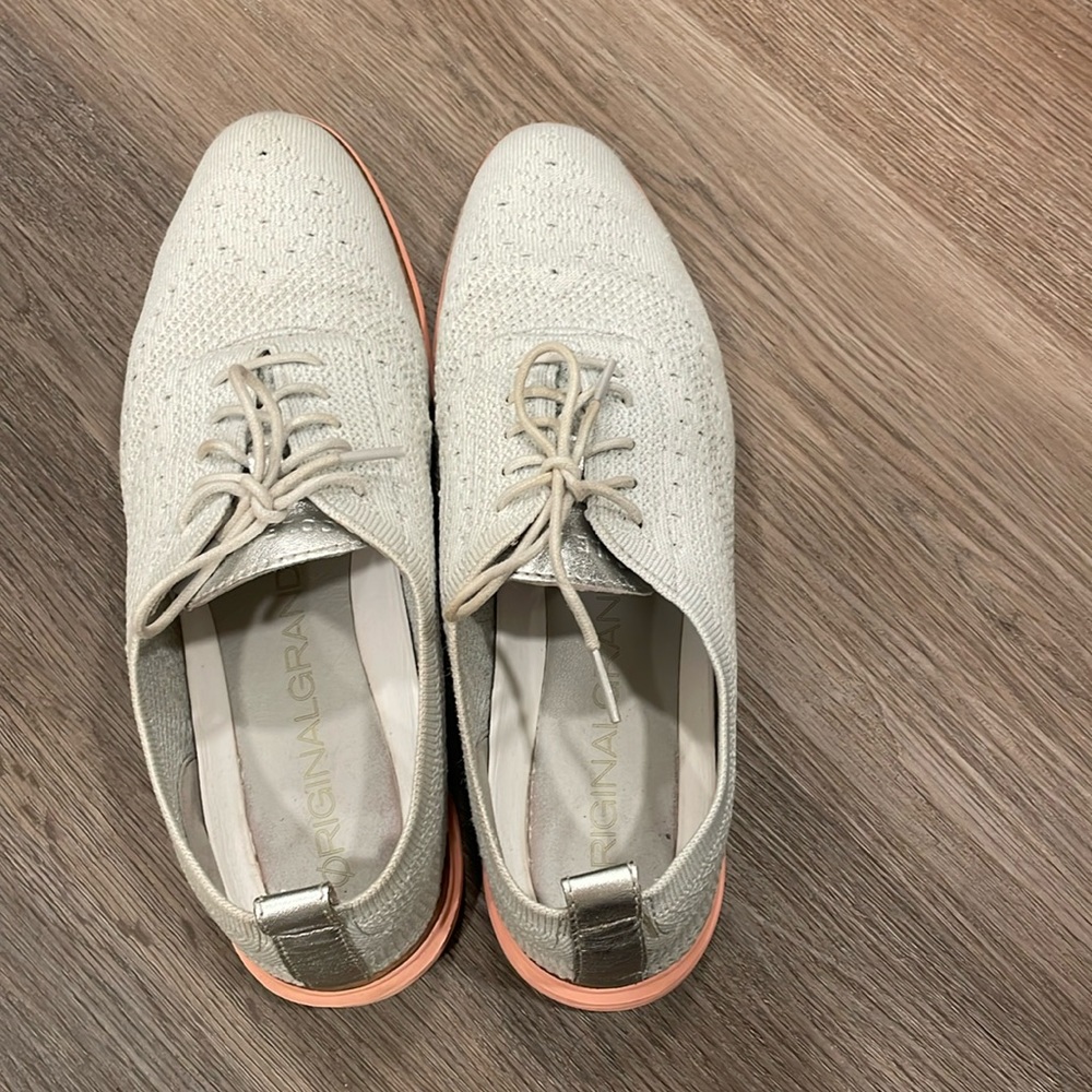 Cole Haan original grand, grey with orange sole